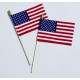 No-Fray Cotton U.S. Mounted Flags with Gold Spears