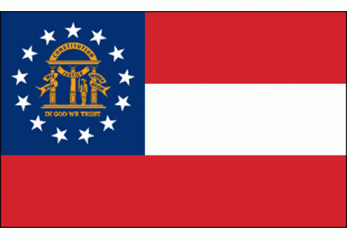 5'x8' Georgia State Flag Nylon