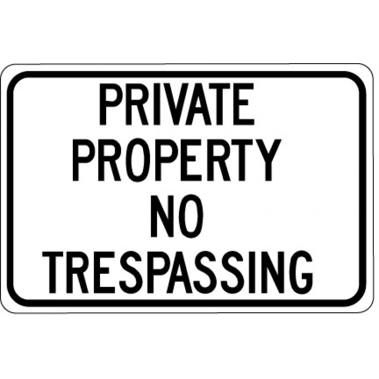 Private Property No Trespassing Sign